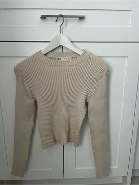 Zara rib knit fitted sweater